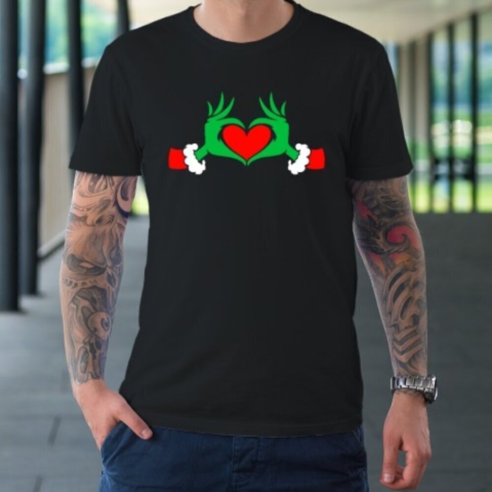 Funny Elf With Cute Heart Hands Retro Christmas Costume Holiday Festive Gift